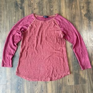 Pendleton Women’s Raglan Long Sleeve Rust/Dusty Rose Size Medium